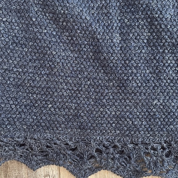 Ralph Lauren Collection Purple Label Ruffle Trim Blue Pencil Skirt Large NEW - Picture 10 of 12